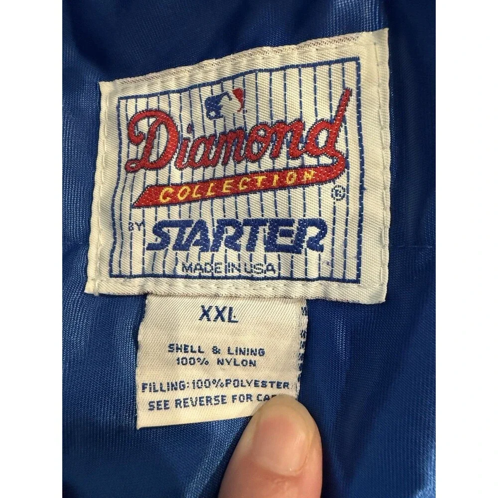 Vintage Starter Los Angeles Dodgers Diamond Collection Bomber Jacket Sz 2XL USA